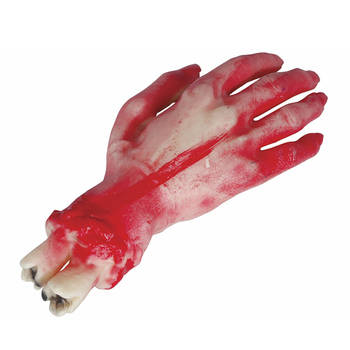 Fiestas Guirca Horror nep afgehakte hand - lichaamsdelen/ledematen - 25 cm - Halloween decoraties - Feestdecoratievoorwe