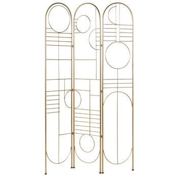 Beliani TURANIA - Kamerscherm-Goud-IJzer