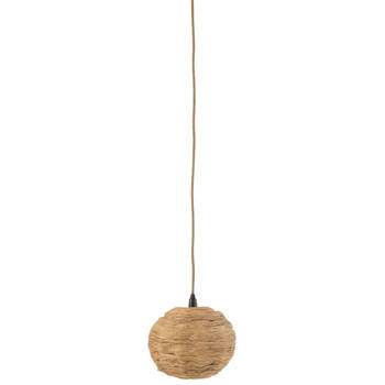 J-line - Hanglamp Bol Bananenbladeren Naturel Small - 25x25x21cm