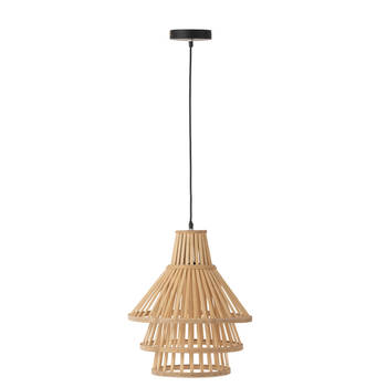 J-line - Hanglamp Lagen Bamboo Naturel Medium - 32.5x32.5x162cm