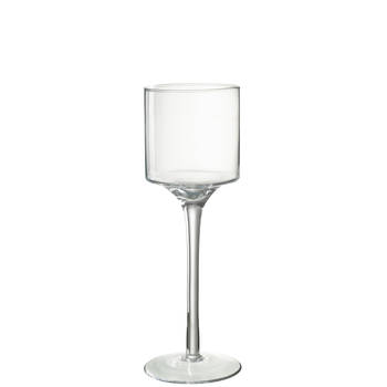 J-line - Windlicht Seni Glas Transparant Medium - 15x15x45cm