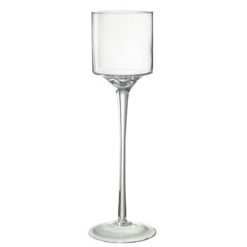 J-line - Windlicht Seni Glas Transparant Large - 16x16x55cm