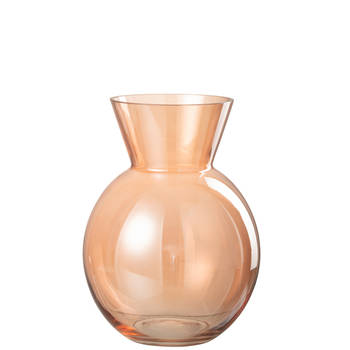 J-line - Vaas Lucy Glas Oranje Large - 20.5x20.5x28cm