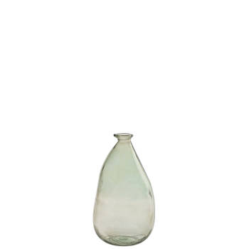 J-line - Vaas Cleo Glas Watergroen - 20x20x36.5cm