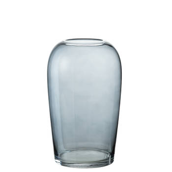 J-line - Vaas Ei Glas Grijs Large - 17.5x17.5x29.5cm