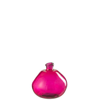 J-line - Vaas Bubbel Glas Fuchsia - 31.5x31.5x32cm