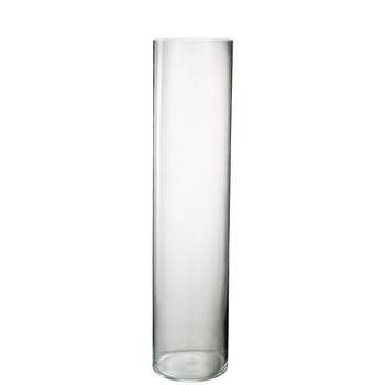 J-line - Vaas Buis Glas Transparant - 15.5x15.5x68cm