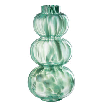 J-line - Vaas Barba Glas Groen Large - 18.5x18.5x36cm