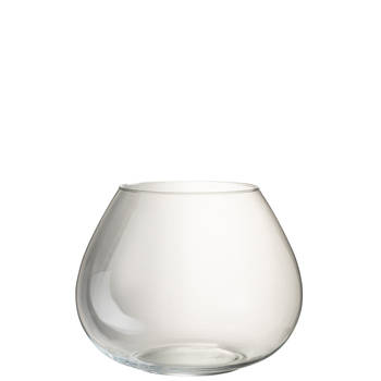 J-line - Vaas Fie Glas Transparant Large - 37x37x29.5cm