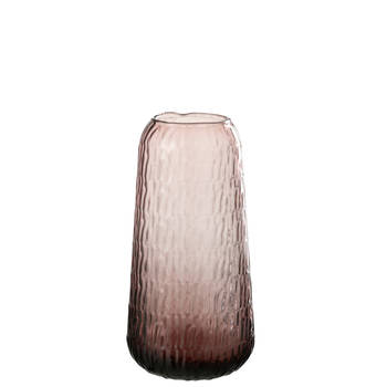 J-line - Vaas Lolita Glas Roze Large - 15x15x30cm