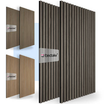 tectake® - Set van 2 akoestische panelen Sonic Wall - ebbenhout - ca. 120x60x2,1cm