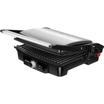 MPM - Tosti Apparaat - Contactgrill - Instelbare Temperatuur - Max. 270°C - 2000W - Zwart/RVS