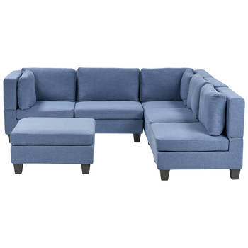 Beliani UNSTAD - Modulaire Sofa-Blauw-Polyester