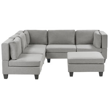 Beliani UNSTAD - Modulaire Sofa-Grijs-Polyester