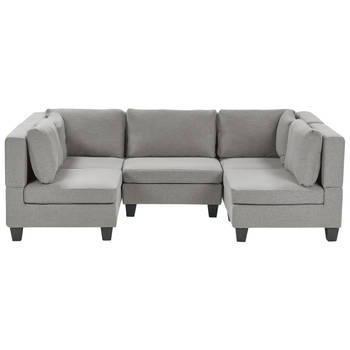 Beliani UNSTAD - Modulaire Sofa-Grijs-Polyester