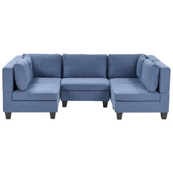 Beliani UNSTAD - Modulaire Sofa-Blauw-Polyester