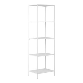 House Nordic - Boekenkast Wit Metaal - 4 planken - 51x36x170cm - Vita