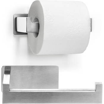 Toiletrolhouder zonder Boren - RVS - Zelfklevend Wc Rolhouder - Zilver