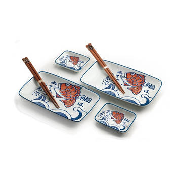 Luxe - Sushiset - Sakana - 2 Persoons - 6 Delig- Sushi set