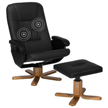 Beliani RELAXPRO - TV-fauteuil-Zwart-Kunstleer