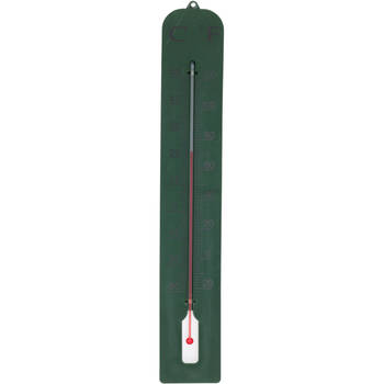 Pro Garden Binnen/buiten thermometer XXL- Donkergroen - 45 cm - Buitenthermometers