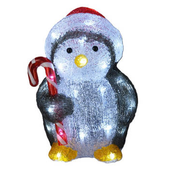 Christmas Decoration Kerstverlichting figuur - pinguin - 24 cm - kerstverlichting figuur