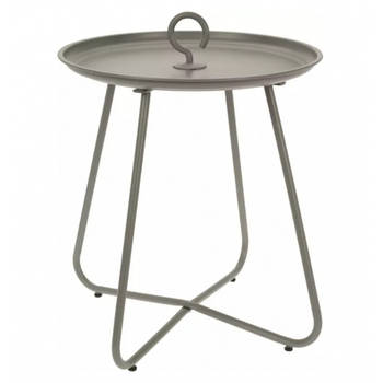 Home & Styling Bijzettafel Fleur - taupe - D40 x H46 cm - Bijzettafels