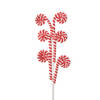 Clayre & Eef Kerstdecoratie Zuurstok 62 cm Rood Kunststof Rood