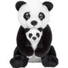 Pluche familie Zwart/witte Pandas knuffels van 22 cm - Knuffelberen