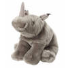 Nature Planet pluche Neushoorn knuffel - grijs - 18 cm - Safari dieren knuffels - Knuffeldier