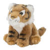 Nature Planet pluche tijger knuffeldier - 15 cm - bruin - Knuffeldier