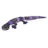 Nature Planet Knuffeldier Gekko Hagedis - pluche stof - premium knuffels - paars/zwart - 112 cm - Knuffeldier