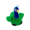 Pluche kleine pauw knuffel van 13 cm - Vogel knuffels