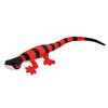 Nature Planet Knuffeldier Gekko Hagedis - zachte pluche stof - premium knuffels - rood/zwart - 112 cm - Knuffeldier