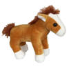 Cornelissen pluche knuffeldier paardje - lichtbruin - 19 cm - boerderijdieren - Paarden knuffels - Knuffel boederijdiere