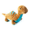 Habibi Warmte/magnetron opwarm knuffel - Dinosaurus - bruin - 35 cm - pittenzak - Opwarmknuffels