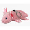 Cornelissen Pluche knuffeldier Axolotl sleutelhanger - roze - 10 cm - Waterdieren thema - Knuffeldier