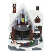 Kerstdorp huis - met bewegende rendier slee - LED licht - 29,5 cm - Kerstdorpen