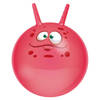 Eddy Toys Skippybal funny faces - roze - Dia 45 cm - buitenspeelgoed voor kleine kinderen - Skippyballen