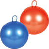 2x stuks skippyballen voor kinderen blauw/oranje 60 cm - Skippyballen