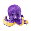 Pia Toys Knuffeldier Inktvis/octopus - zachte pluche stof - premium kwaliteit knuffels - paars - 12 cm - Knuffel zeedier