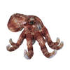 Pia Toys Knuffeldier Inktvis/octopus - zachte pluche stof - premium kwaliteit knuffels - bruin - 30 cm - Knuffel zeedier