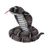 Pia Toys Knuffeldier Cobra slang - zachte pluche stof - grijs - kwaliteit knuffels - 120 cm - Knuffeldier