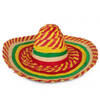 Partyxplosion Mexicaanse Sombrero hoed voor heren - carnaval/verkleed accessoires - multi kleuren - Verkleedhoofddeksels