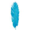 Chaks Struisvogelveer/sierveer - turquoise - 55-60 cm - decoratie/hobbymateriaal - Verkleedveren