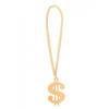 PartyXplosion Dollar teken ketting- goud - kunststof - gangster - carnaval/verkleed accessoires - Verkleedattributen