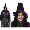 Fiestas Guirca Decoratie pop heks - met licht/geluid - 120 cm - Halloween thema - Halloween poppen