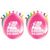 16x stuks Sarah/50 jaar feest ballonnen - diverse kleuren - latex - ca 30 cm - Ballonnen