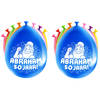 16x stuks Abraham/50 jaar feest ballonnen - diverse kleuren - latex - ca 30 cm - Ballonnen