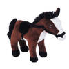 Knuffeldier Paard Lola - zachte pluche stof - dieren knuffels - donkerbruin - 23 cm - Knuffel boederijdieren